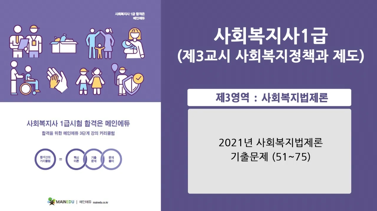 [공략][사회복지사:3교시] 사회복지법제와 실천 (문제풀이)